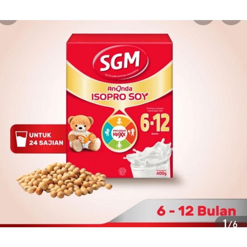 

Sgm Ananda Isopro Soya 6-12 400gr ( Kemasan Baru) / Toko Susu Lengkap Murah