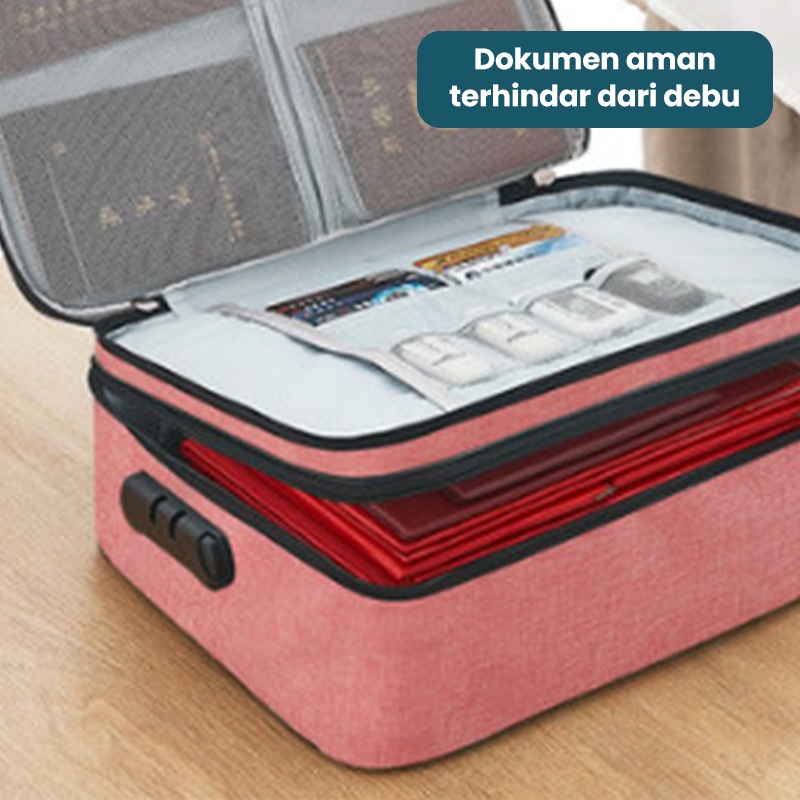 IKILOSHOP Tas penyimpanan Sertifikat Dokumen Bag Tempat Arsip Penting Tas Multifungsi Storage bag