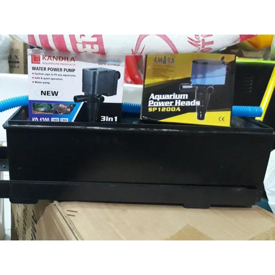 Paket Lengkap Filter Aquarium Box Besar