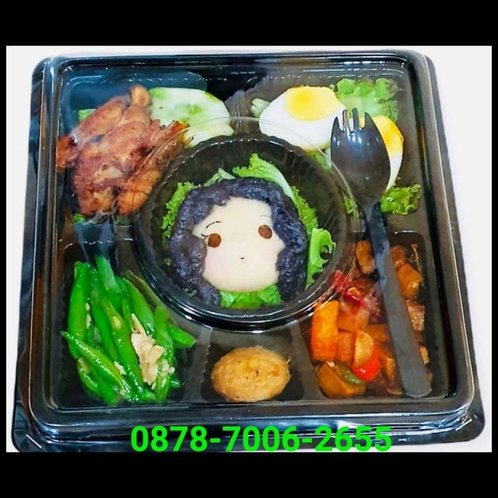 Mika Bento Kotak Sekat 6 + Sendok Garpu 2In1