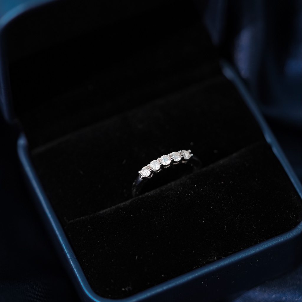 Moi Jewelry Kimberly Ring Cincin Moissanite Wanita Diamond Berlian Cincin Pesta