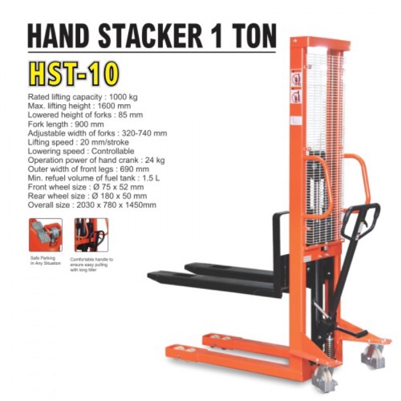Aldo Hand Stacker 1Ton
