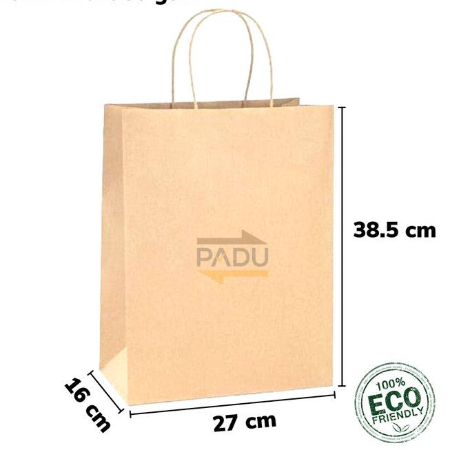 

Grocery Bag + Tali 27x16x38.5 cm - SOS Paper Bag / Kantong Belanja