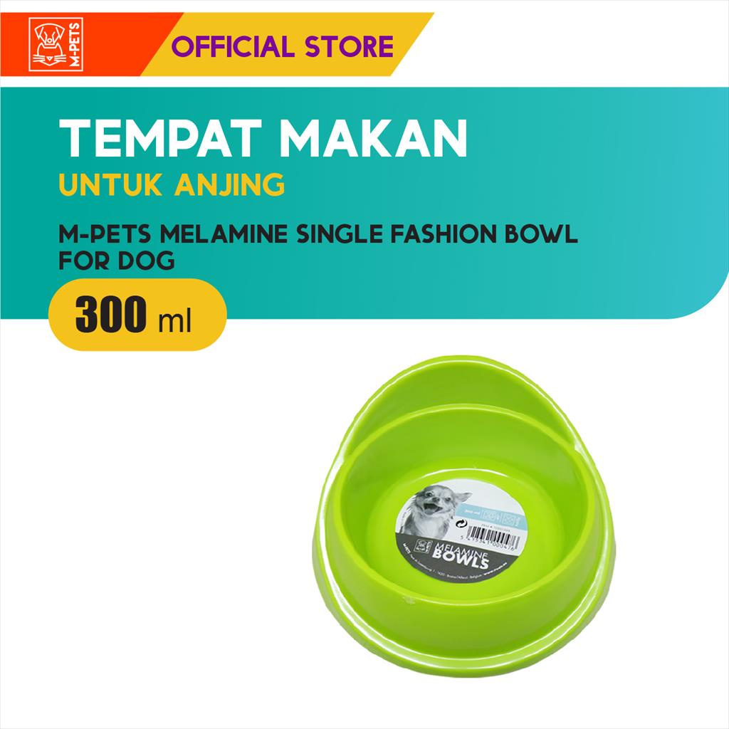 M-Pets Melamine Single Fashion Bowl 300 ml / Tempat Makan Hewan