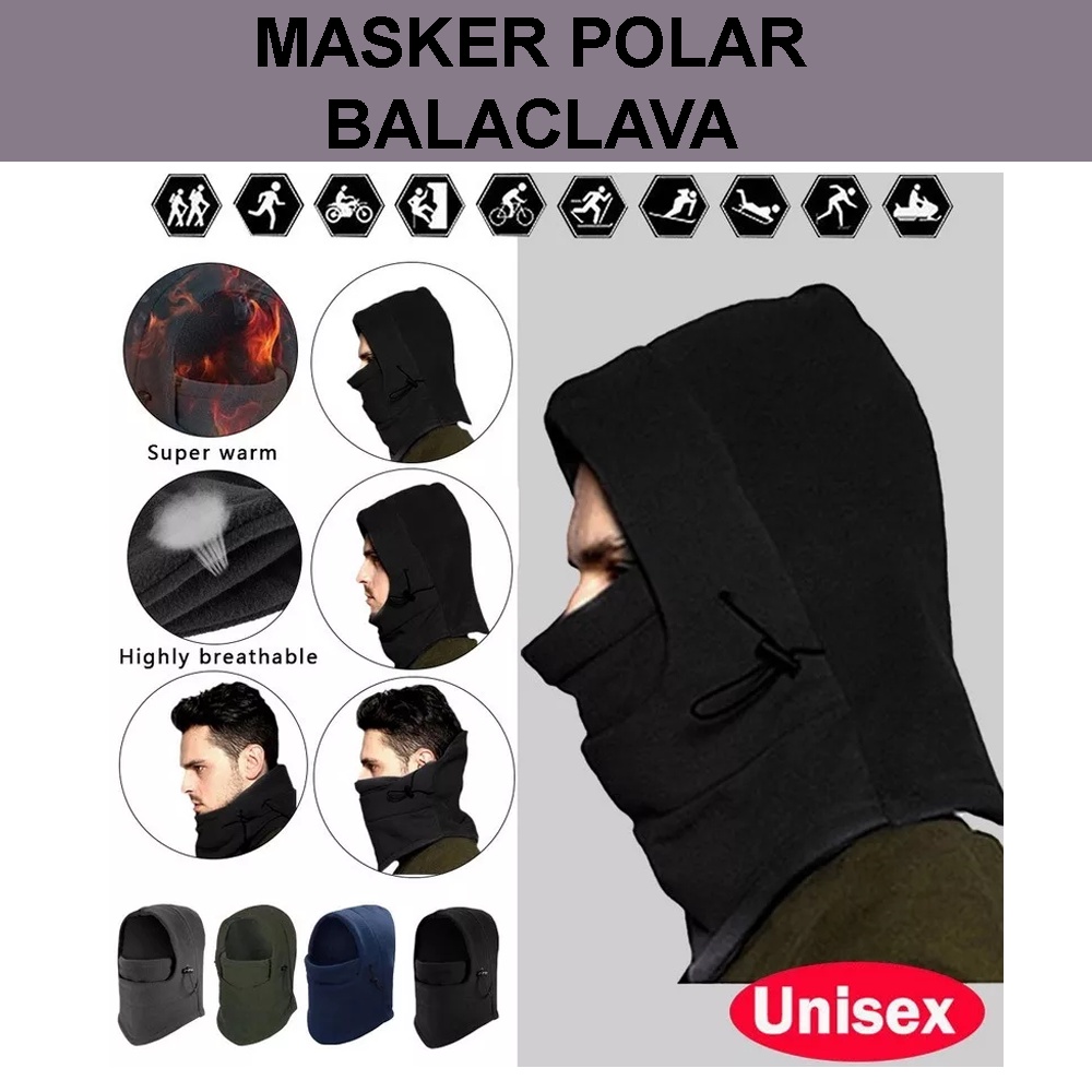 Masker Polar Balaclava Super Warm Highly Breathable Windproof