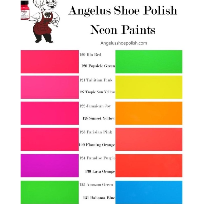 

Angelus Acrylic Leather Neon Paint 1oz/30ml