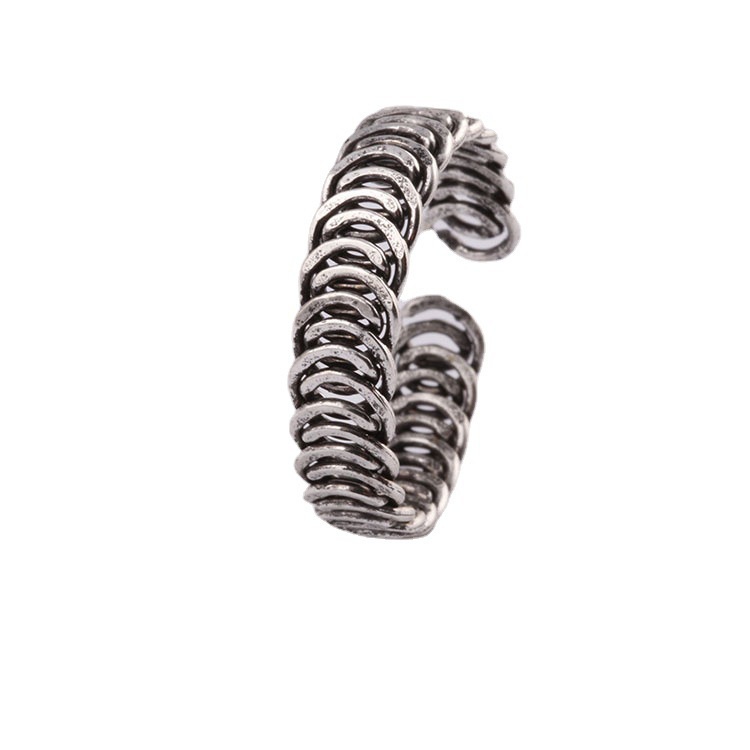 Cincin Rantai adjustable Bahan alloy Gaya vintage Eropa Amerika Untuk Pasangan