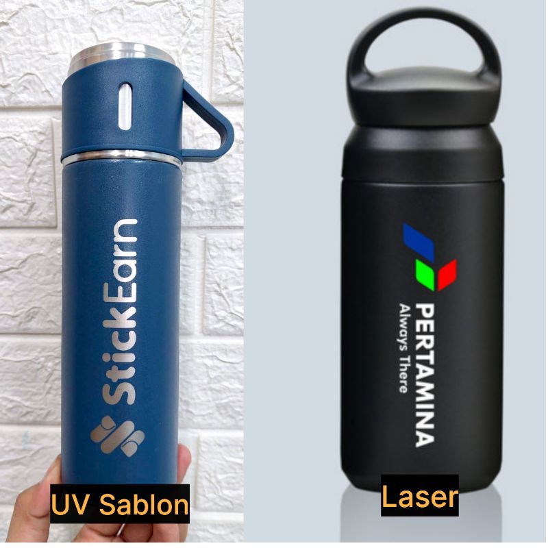 CUSTOM LOGO GIFT BOX Termos Vacuum Awet Panas dingin Flash gift set hampers Ide Kado 500ml souvenir thermos thumbler botol Waisul icung perusahaan