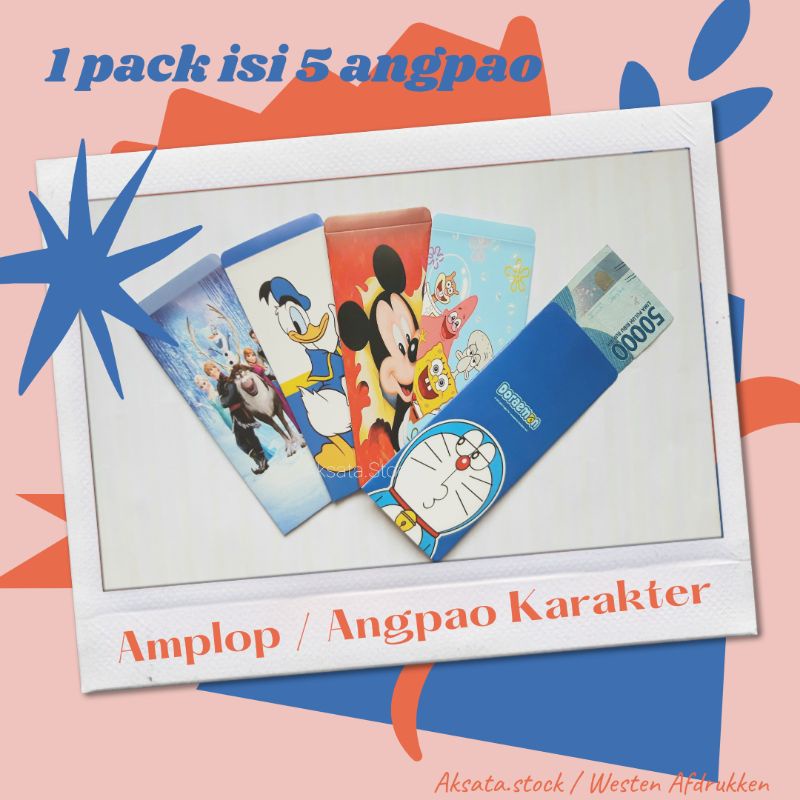 

Amplop Uang / Angpao Lebaran Idul Fitri Natal Imlek / Amplop Karakter Lucu Murah