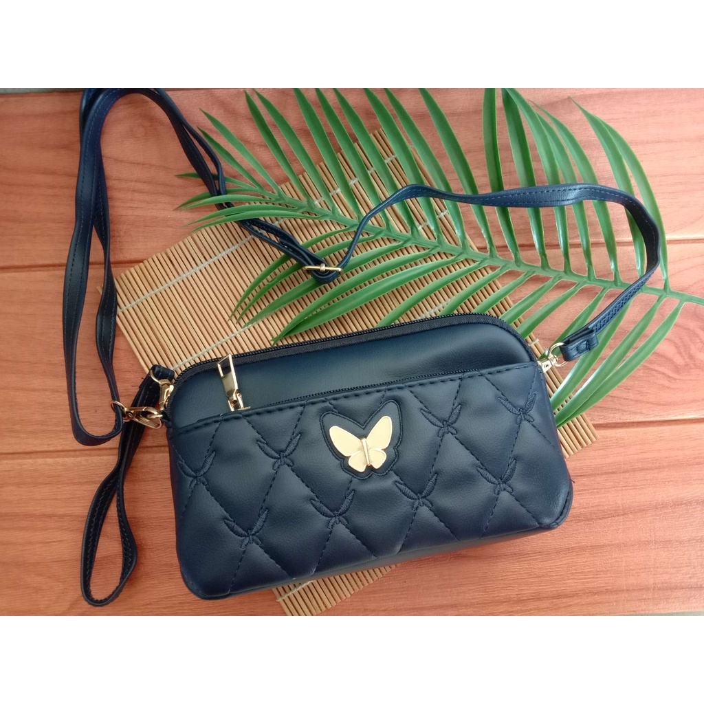 Tas Selempang Dompet Clutch Bahan kulit Sintesis Wanita #HDL 874
