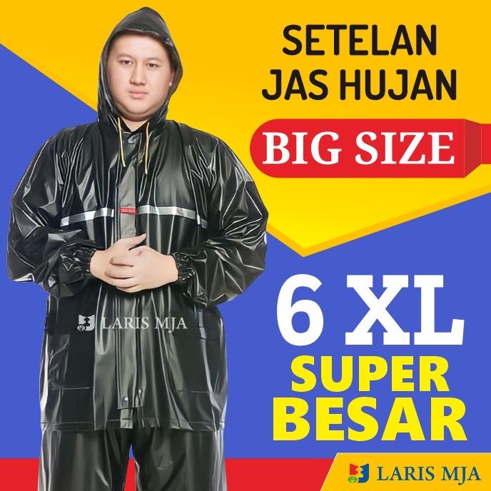 TERLARIS Jas Hujan Big Size 6 XL Setelan Mantel Ujan Super Besar Ukuran Jumbo /JAS HUJAN WANITA/JAS 