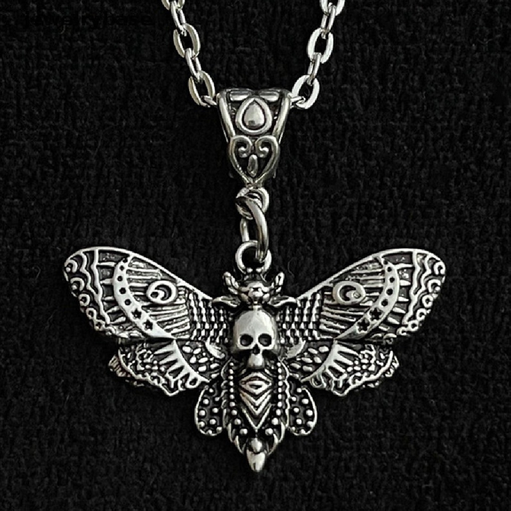 Kalung Rantai Panjang 18 Inchi Dengan Liontin Tengkorak / Butterfly / Emo / Gothik / Rock Untuk Wanita