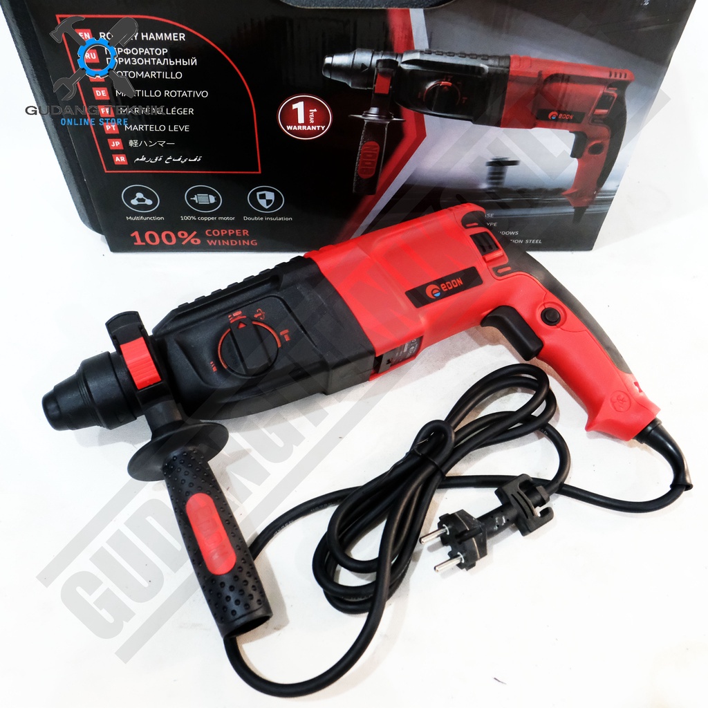 MESIN ROTARY HAMMER ED5-2680 EDON Drill Electric AS226 AST SH305 MAILTANK / Hammer Drill Mesin Bor Bobok Tembok Beton Listrik ED5 2680 EDON X AS 226 AST X SH 305 MAILTANK