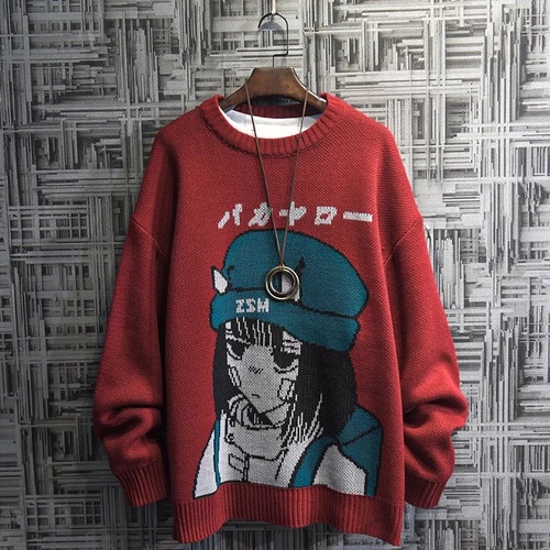 TokoMilkan - PREMIUM SWEATER Rajut Wanita Oversize HARAJUKU| Rajut Karakter Sweater Cewek Cowok