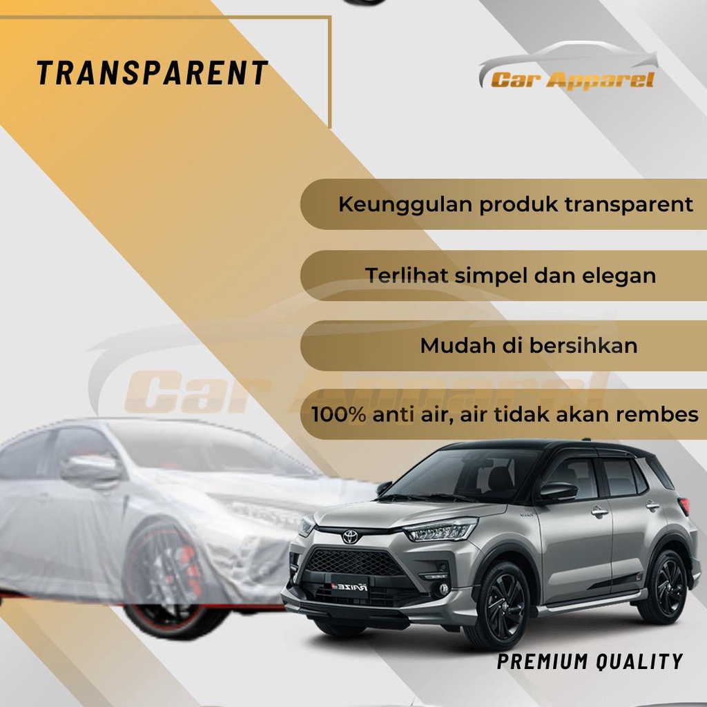 Cover Mobil Toyota Raize Transparan Transparent Car Body Cover Raize