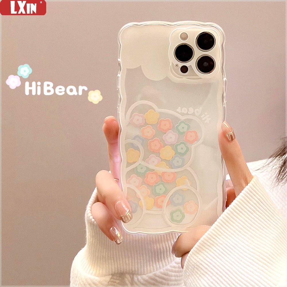 Casing Softcase Redmi Note 11S 11 Pro 10C 10A 9C 9T 9A 10 5G 10S Note 10S 8 Poco M3 Pro X3 Pro NFC Motif Beruang Bunga