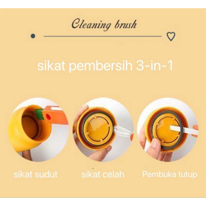 Sikat Botol Susu Bahan Silikon Tidak Menggores / Sikat tumbler Bertangkai Panjang / Baby Bottle Brush