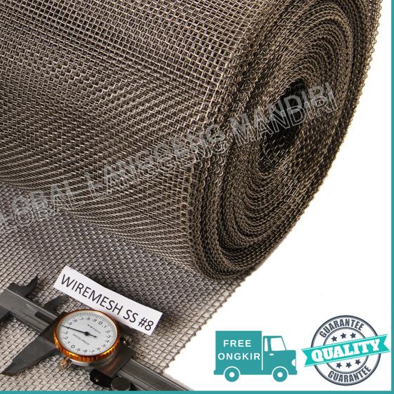 WIRE MESH 8 STAINLESS (304) 1MX1M / WIREMESH #8 AYAKAN STAINLESS - 0.4MM
