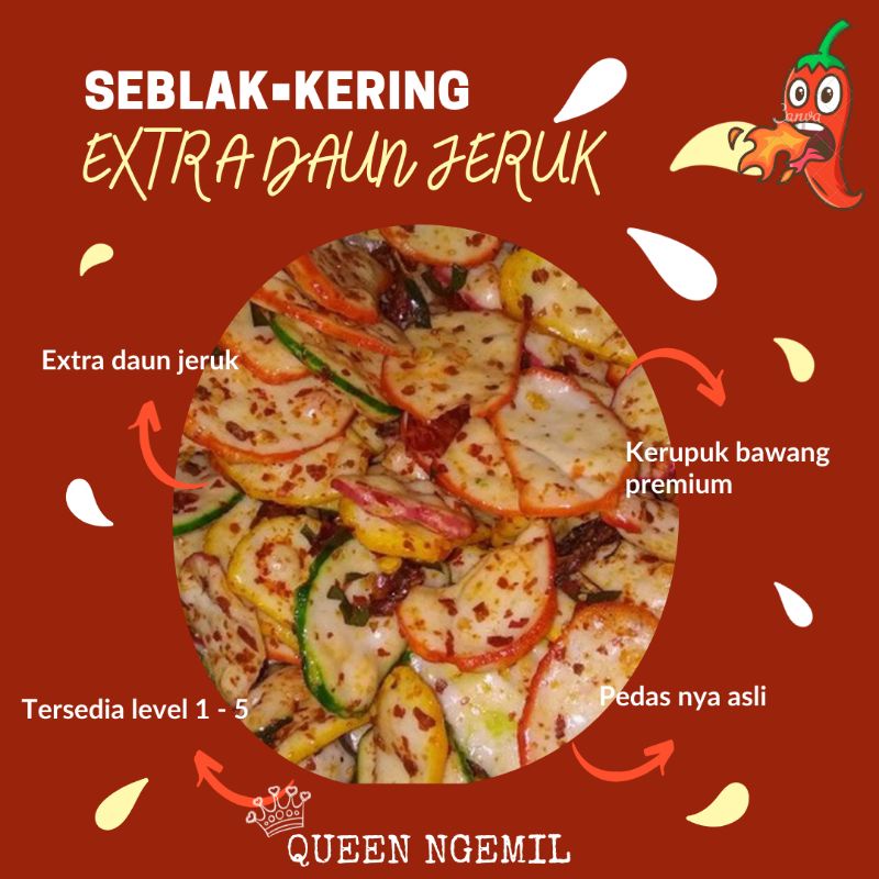 

seblak kering extra daun jeruk SEUHAH