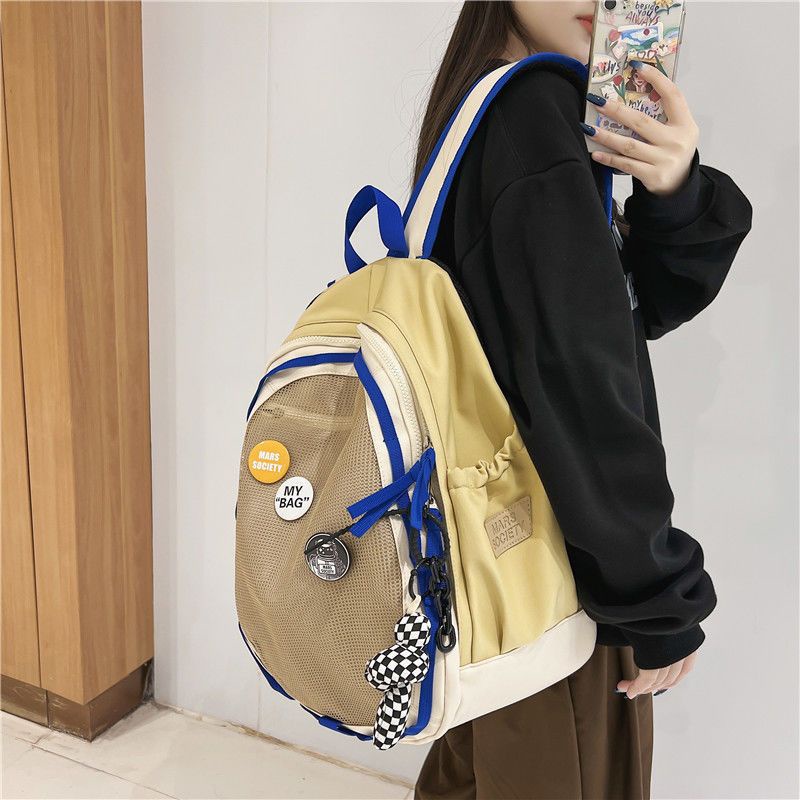 tas sekolah aesthetic ransel mini import sera✿✿Jepang ins niche desain rasa asli tas sekolah wanita kapasitas sera✿✿Jepang ins niche desain rasa asli tas sekolah wanita kapasitas besar kasual mahasiswa ransel pria retro ransel pasang