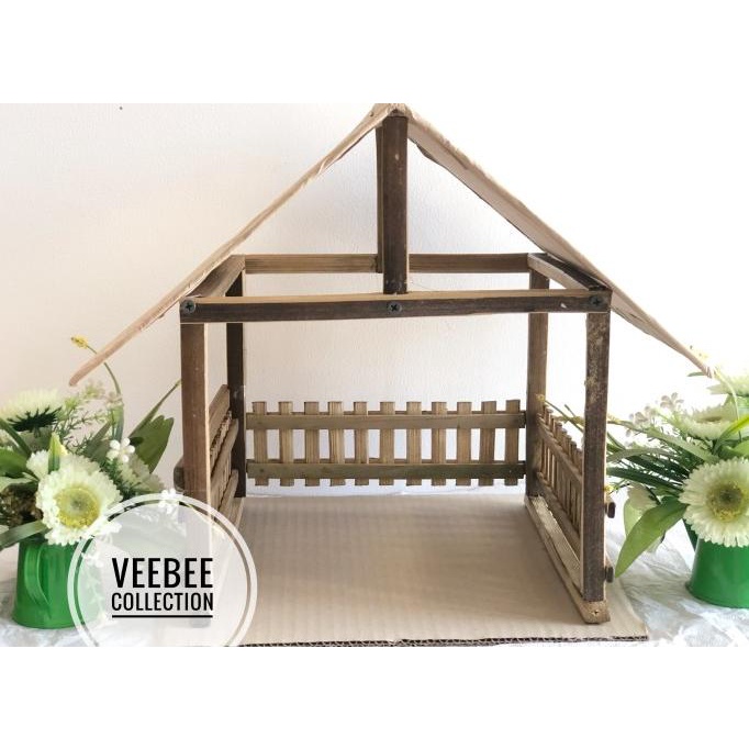 rumah rumahan Patung kelahiran yesus/ rumah Diorama / hiasan phn natal