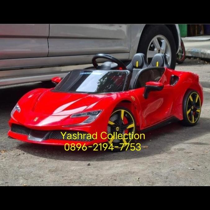 Mainan Mobil Aki Anak Anak PMB 6188 Ferrari Varsa stock ada