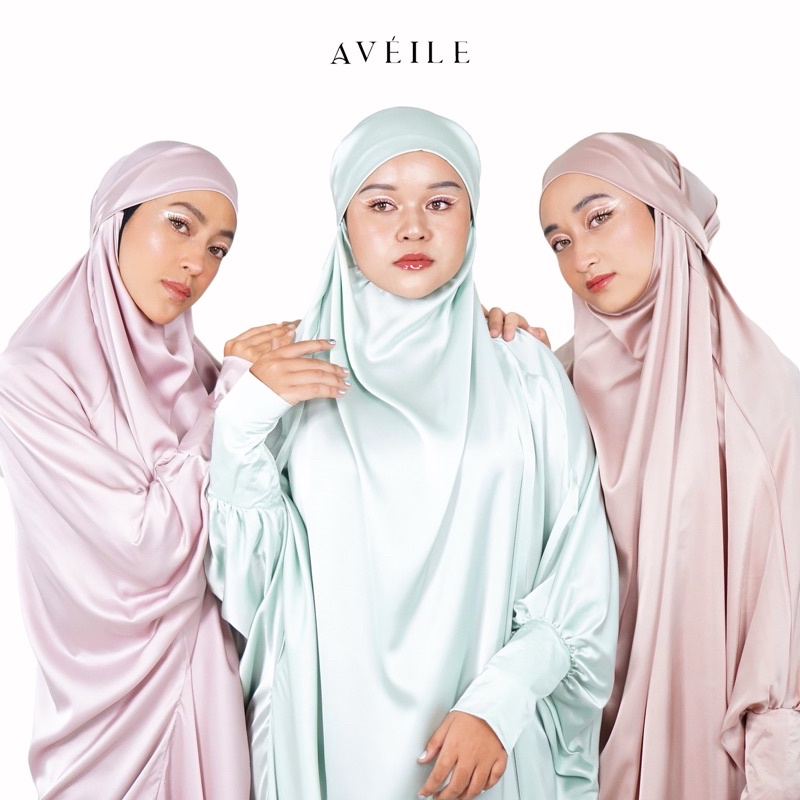 Aveile Luxury Silk Mukena / French Abaya / Mukena Langsungan