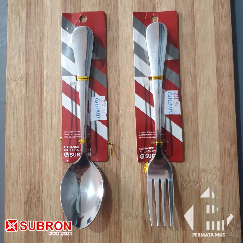 Jual Sendok Garpu Set 3pcs Stainless Tebal Premium Subron Shopee Indonesia 4780