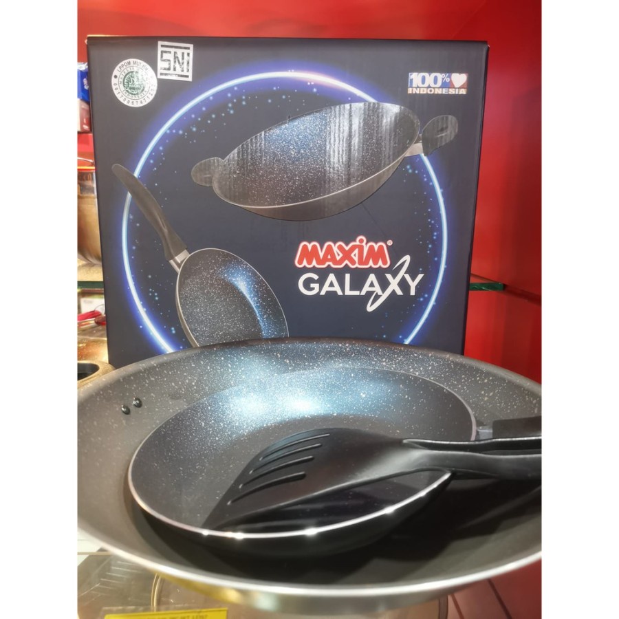 MAXIM Galaxy Set 2pcs Wajan Kuali + Teflon