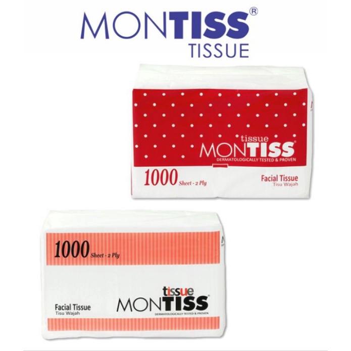 Tissue Montis 1000 sheets / Montiss Facial Tissue 1000 sheets / Tisu Montis [BABY MILK SHOP]
