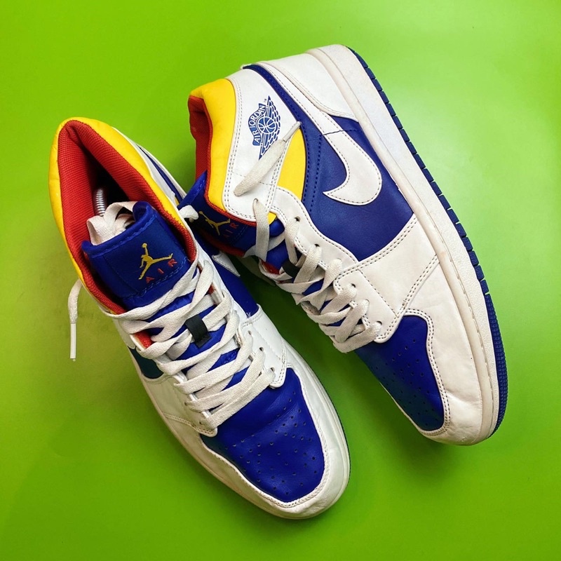 Aj 1 Mid Royal Blue Laser Orange Second