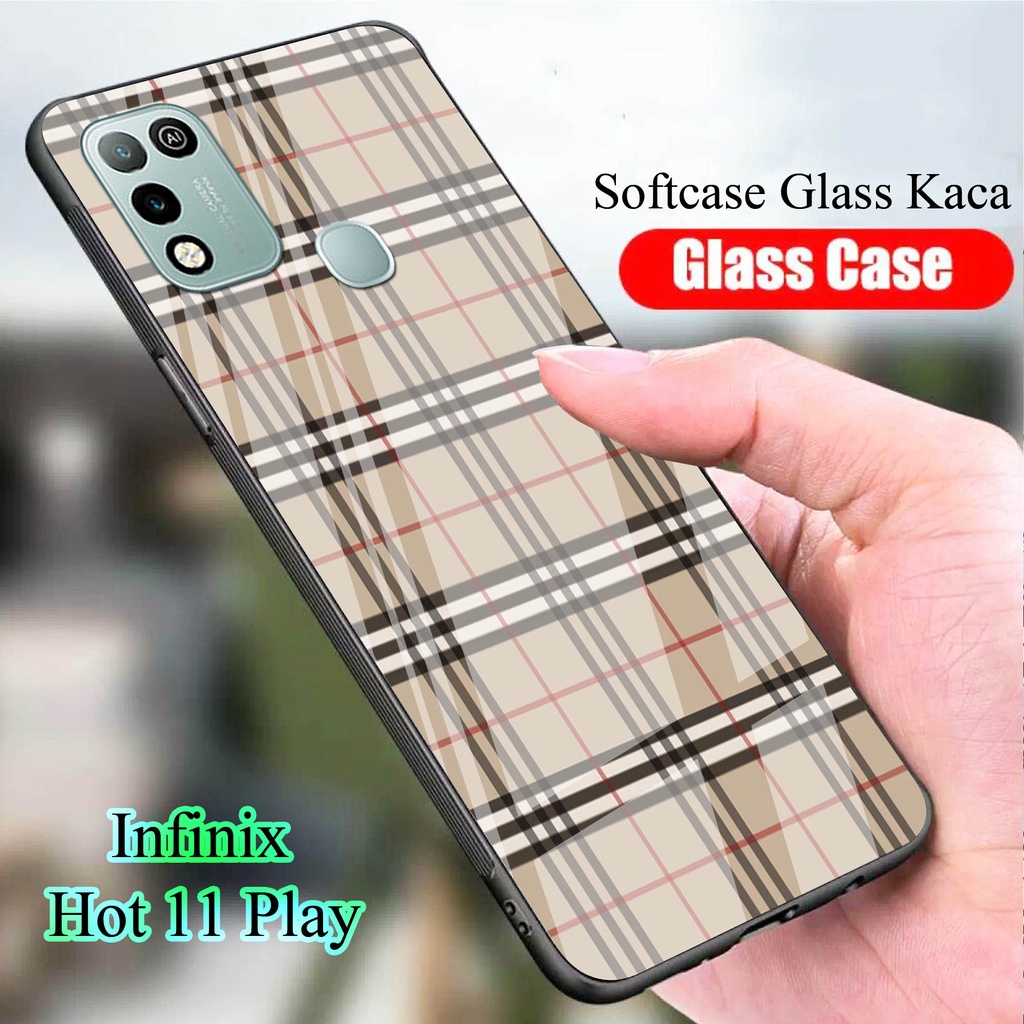 Softcase Glass Kaca for INFINIX HOT 11 PLAY - Case Handphone  INFINIX HOT 11 PLAY [T66]