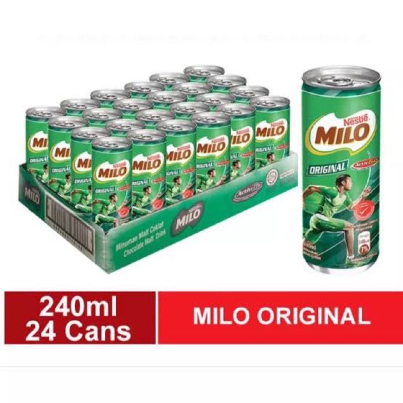 

milo kaleng uht rtd 240ml 1 karton / dus isi 24