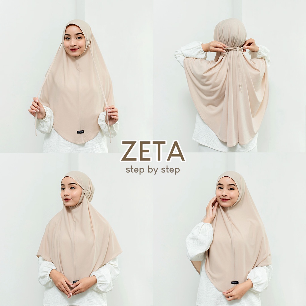 Zeta Bergo Tali Polos | 1 Layer Bahan jersey by Yeppushop