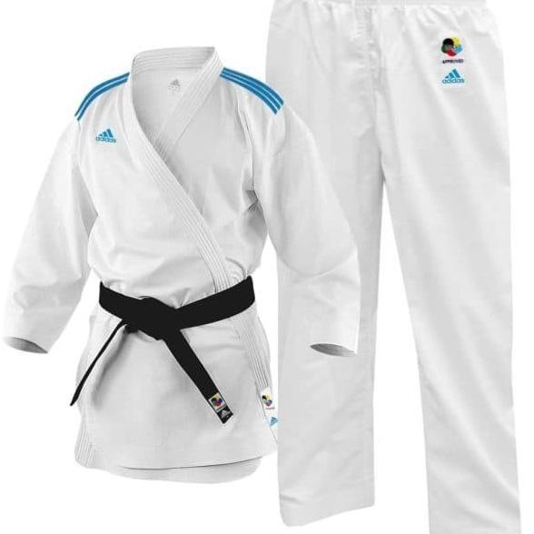 Baju Seragam Pakaian Karate Gi Adidas Adizero Blue Stripe