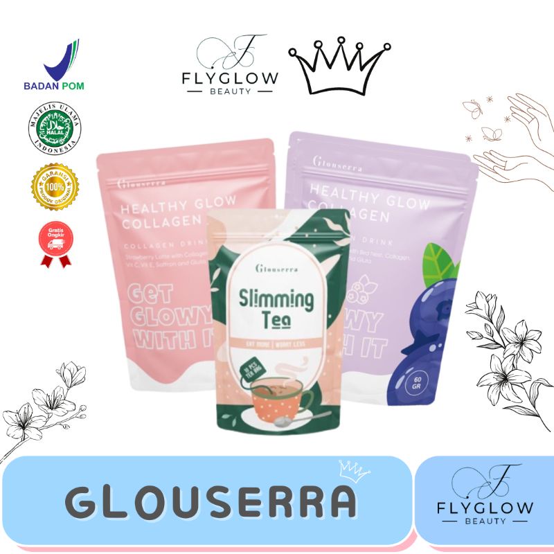 

[READY] HEALTHY GLOW COLLAGEN DRINK BY GLOUSERRA STRAWBERRY BLUBERRY LATTE GET GLOWY WITH IT SLIMMING TEA[FREE GIFT]