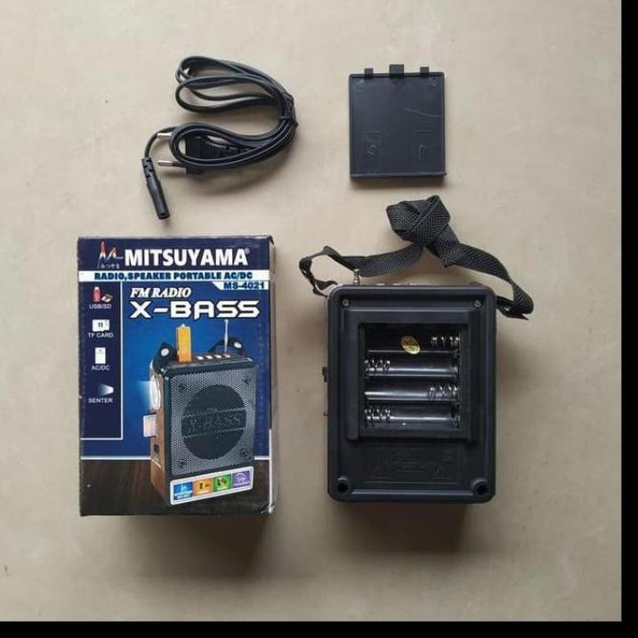 Terlaris RADIO X-BASS MITSUYAMA MS-4021 AC DC Memory Card AUX USB Bonus Gantungan