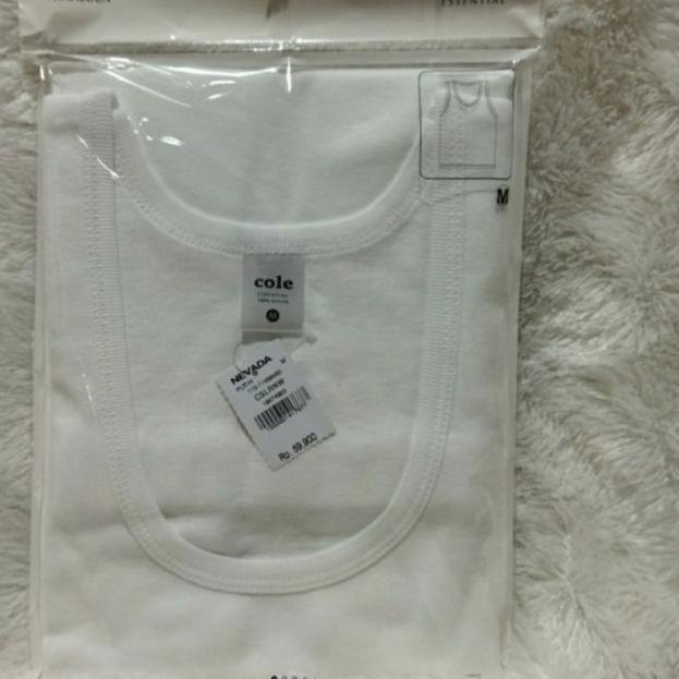 Kaos Dalam Singlet Pria COLE bukan croile bukan rider - Putih M