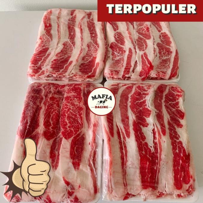 

ES03 DAGING YOSHINOYA / USA BEEF SLICE SHORTPLATE/ TASTY BEEF 1KG RTR6464RT