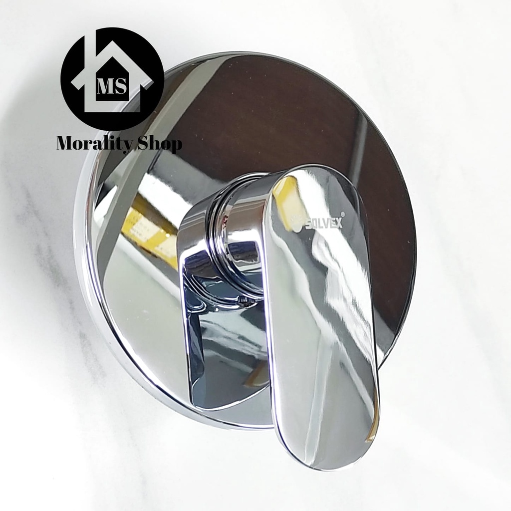 Stop Kran Shower Tanam Panas Dingin Bulat Crom 93S Stop Keran air Wall Shower Brass Valve Shower Mixer Chrome