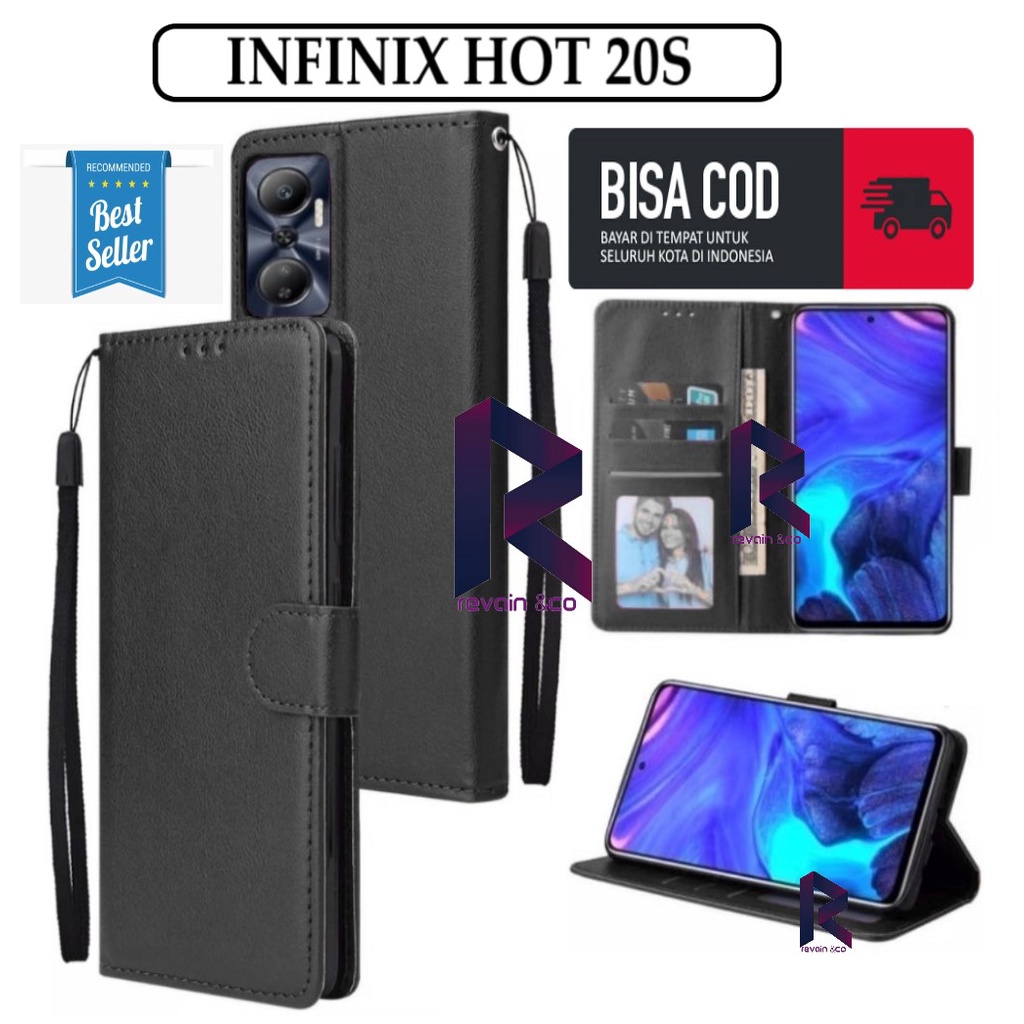 CASE INFINIX HOT 20S FLIP WALLET LEATHER KULIT PREMIUM SARUNG BUKA TUTUP KESING HP FLIP CASE INFINIX HOT 20S