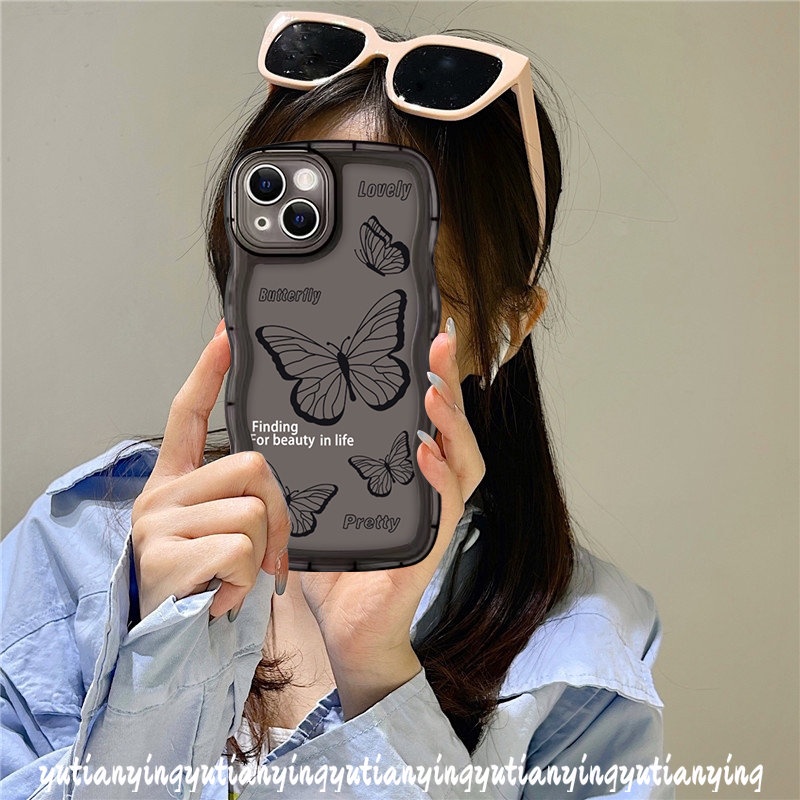 Soft Case TPU Motif Kupu-Kupu Retro Untuk VIVO Y21 V23E V20 V21 Y75 Y16 Y22 Y12 Y15s Y15 Y20 Y17 Y11 Y15A Y35 Y22s Y33s Y55 Y12s Y1s Y21s Y1s Y30 Y1s Y21s