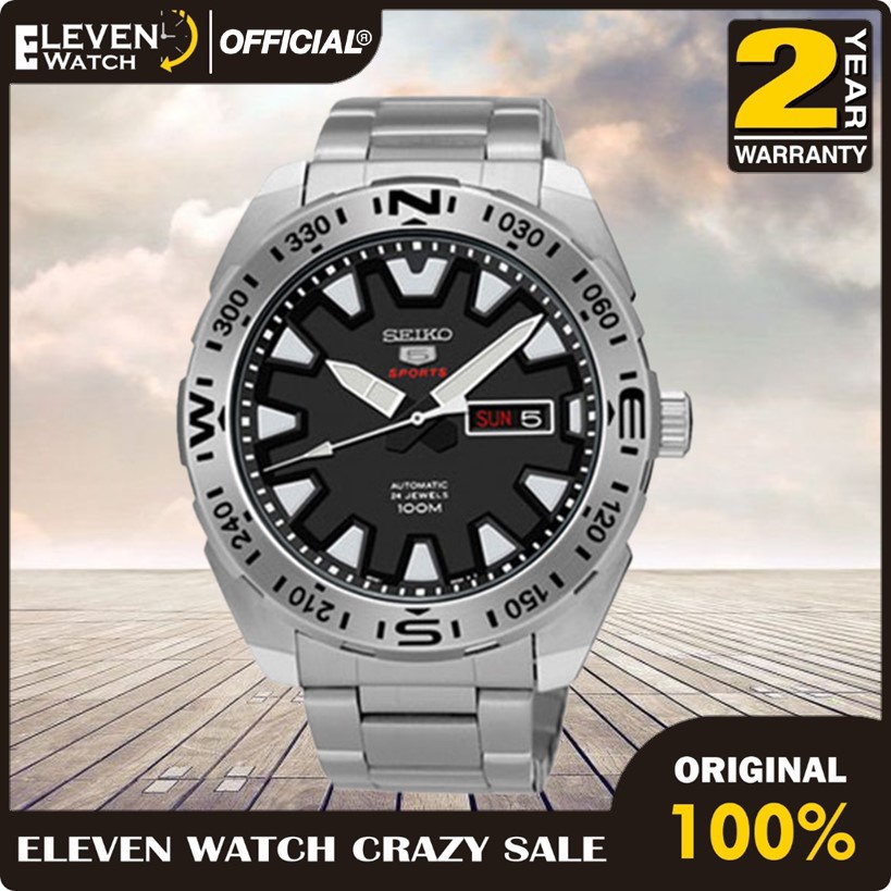 [Promo] Jam Tangan Pria Seiko SRP739K1 5 Sport Automatic 24 Jewels Black Dial Stainless Steel Origin