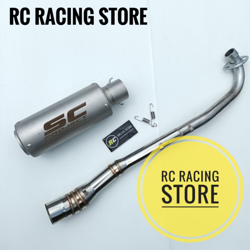 Knalpot Racing SC PROJECT Sandblas Jupiter Z - Vega ZR - Kharisma - Grand - Supra 110 125 -revo Abso