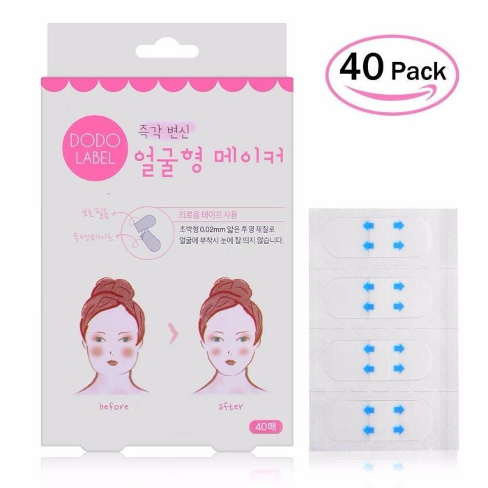 [40pcs] Dodo Label Selotip Stiker Korea Pembentuk V Shape