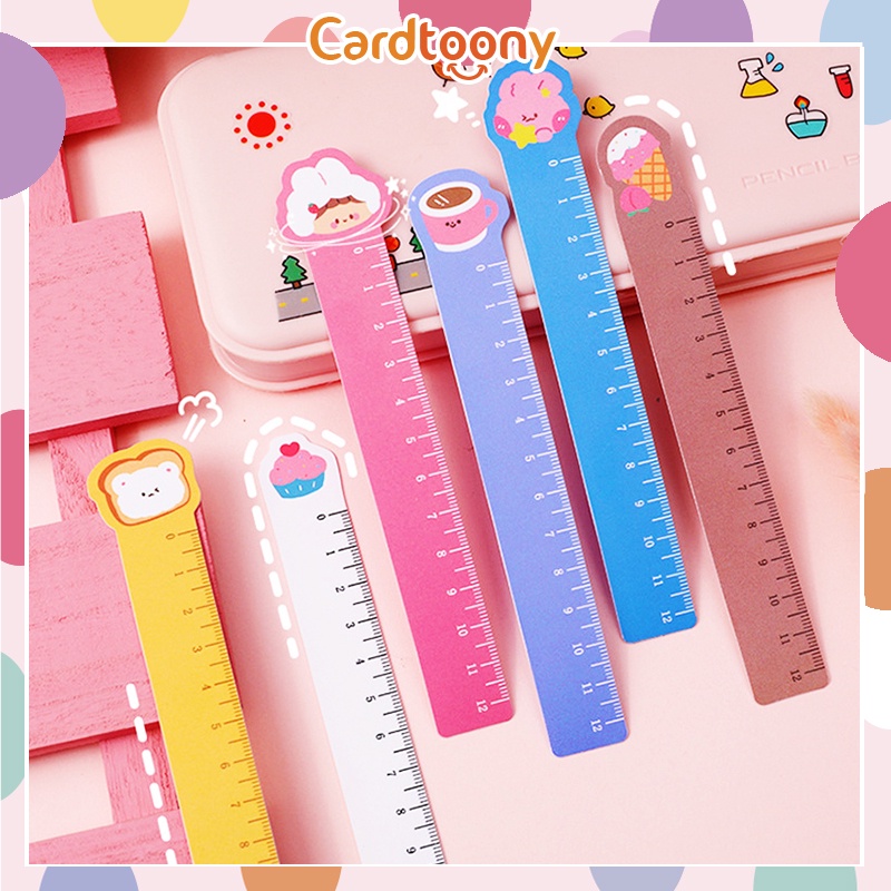 

1 SET Isi 5 Pcs Penggaris Lentur Lucu Imut Cute Kartun Pet Bear Rabbit Aesthetic Stationery Ruler