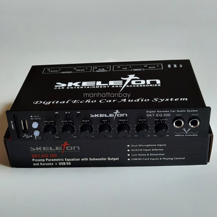 Power Amplifier Preamp Parametric Equalizer Subwoofer Output Karaoke Usb/Sd Port