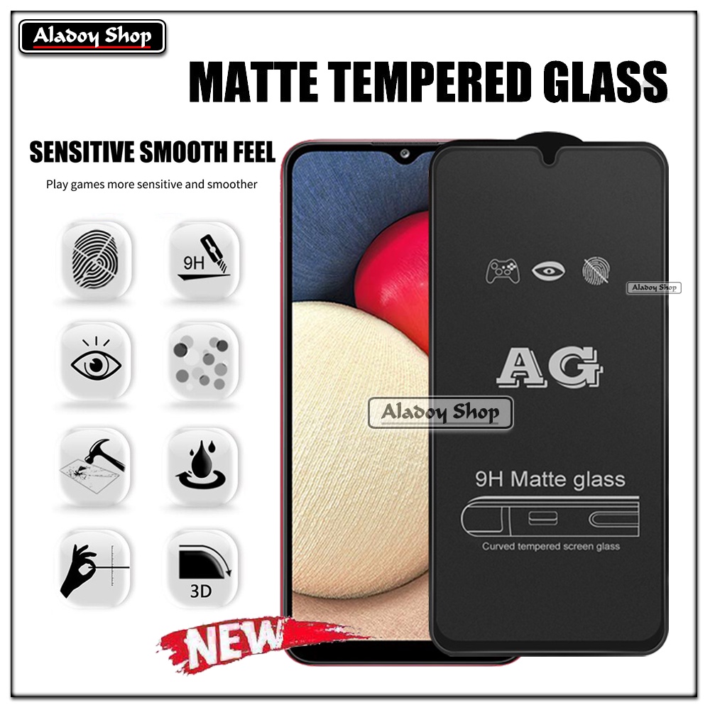 Samsung A02S/M02S PAKET 2IN1 Tempered Glass Matte Anti Glare Full Layar dan Tempered Glass Kamera