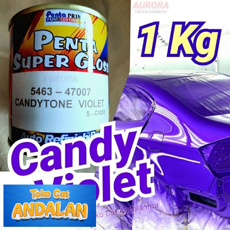

Toko Cat Andalan - Cat Penta Super Gloss Candytone Violet 1Kg / Candy Tone Transparan Duco Sepeda Motor Mobil Semprot Kendi Kenditon Duko Diko Ungu 1 Kg Kilo Toko Cat Andalan Motor dan Mobil