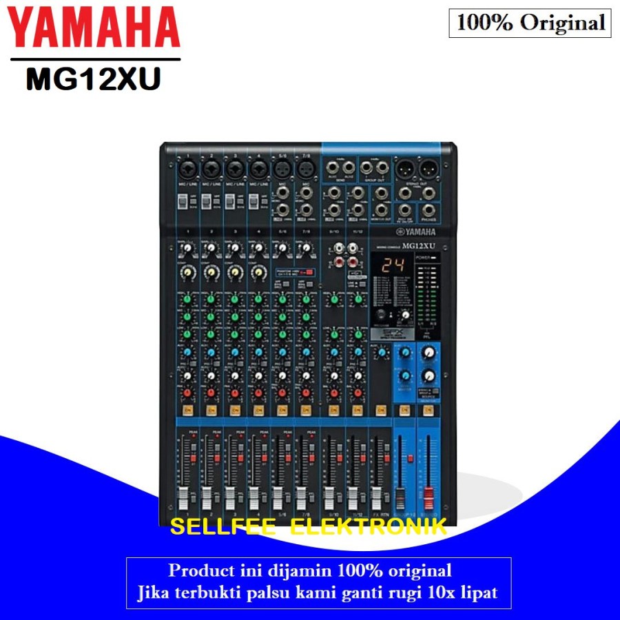 Mixer Audio 12 channel Yamaha MG-12xu / MG 12xu / MG12xu Original